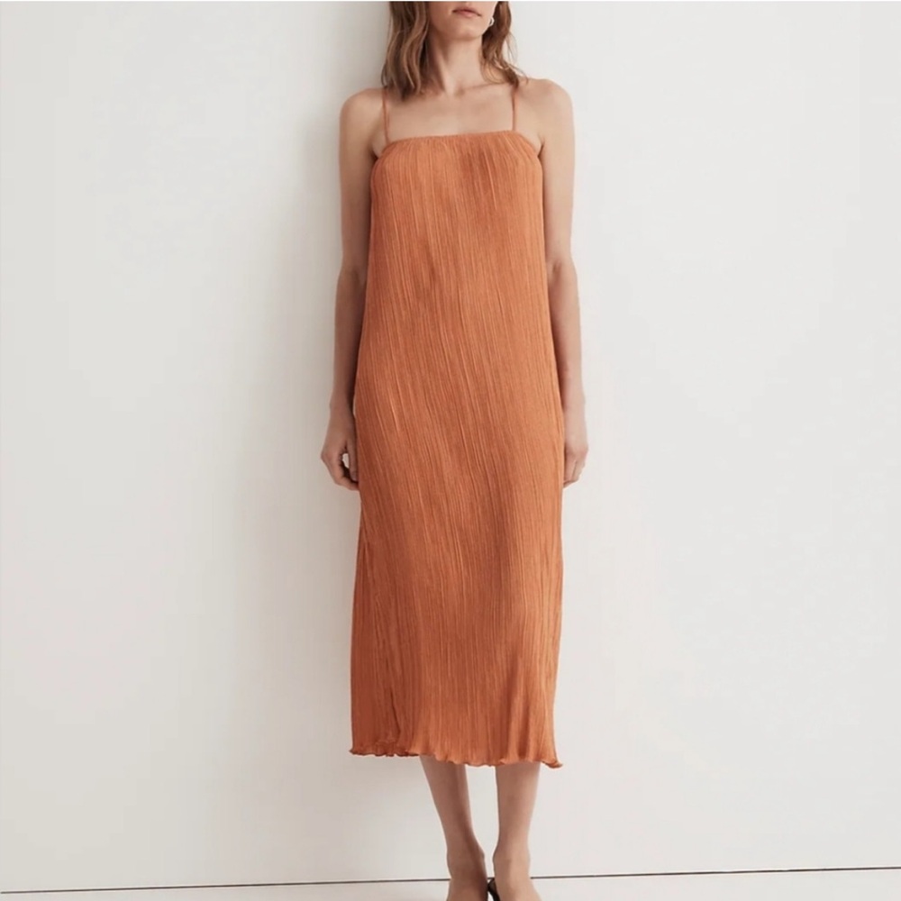 Madewell Crinkle Spaghetti Strap Dress